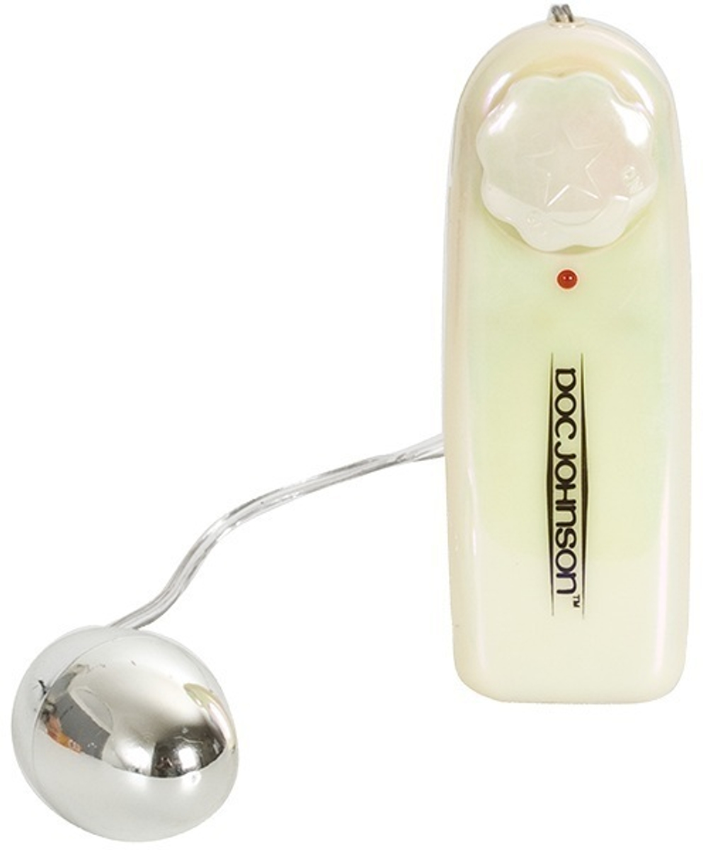 Серебристое виброяичко из пластика