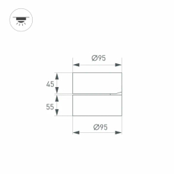 Светильник SP-RONDO-FLAP-R95-16W Day4000 (WH, 110 deg) (Arlight, IP40 Металл, 3 года) 026481