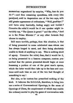 Conversational Openings and Endings. Some Hints for Playing the Game of Small Talk and Other Society Pastimes | Hugh Bell