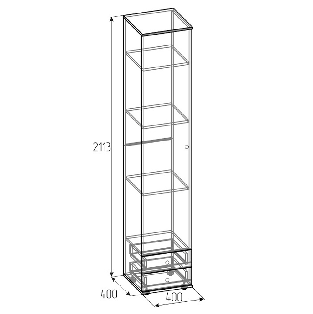 Шкаф для белья Лойс 83 белый