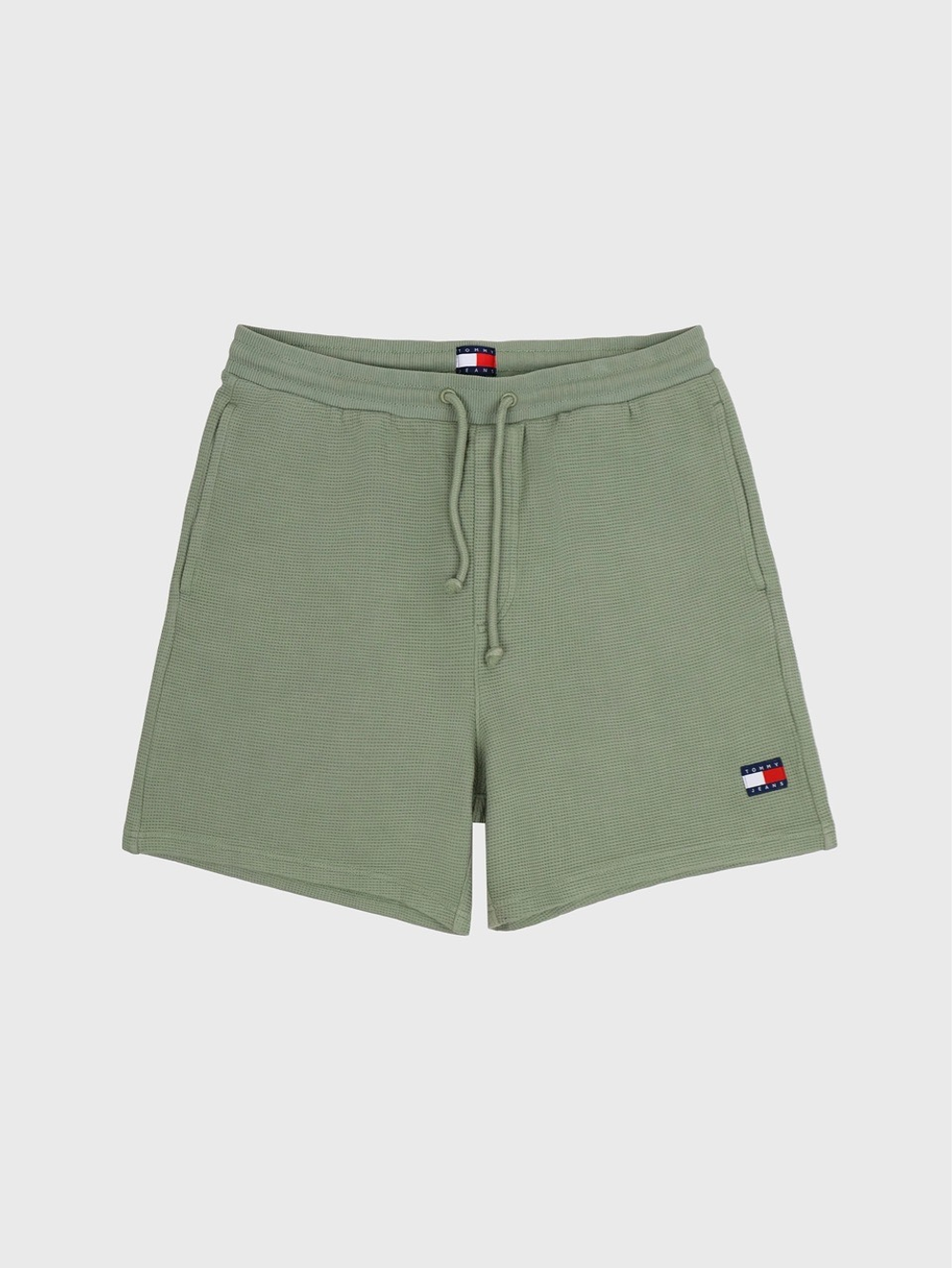 Шорты Tommy Jeans Waffled Beach Garment Dyed Spring Olive
