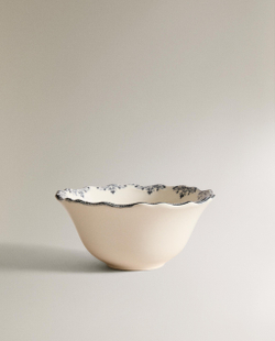 Zara Home миска из фаянса, цвет синий, 14 см · 8267/467