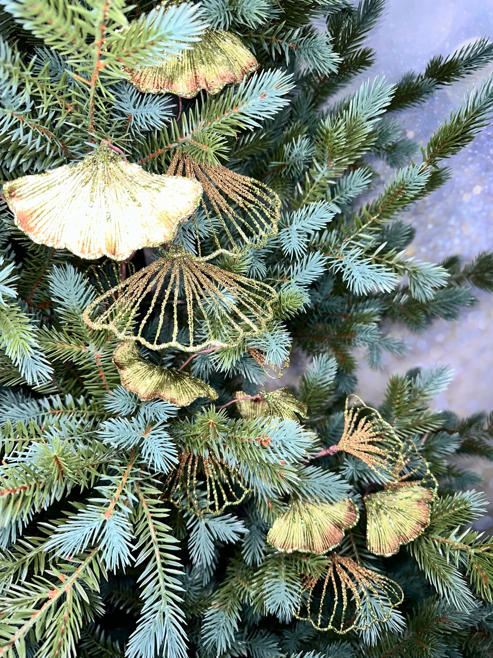 Гирлянда Гинго 145см ChristmasDeLuxe premium collection оливковая