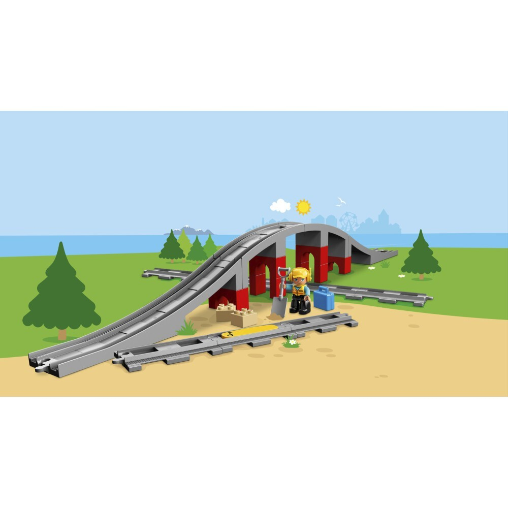 LEGO DUPLO Town — Железнодорожные пути и виадук 10872 / артикул   10872  / GTIN 5702016117240