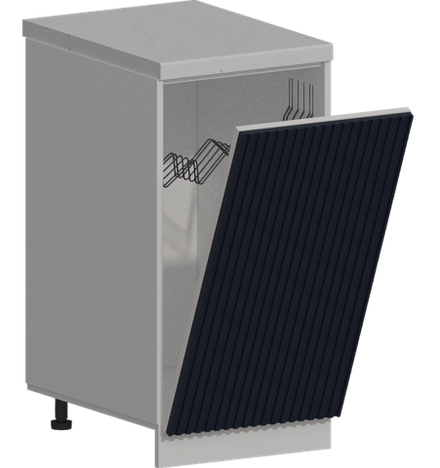 Кухня Модуль ШНВ 450 Графит / Индиго софт