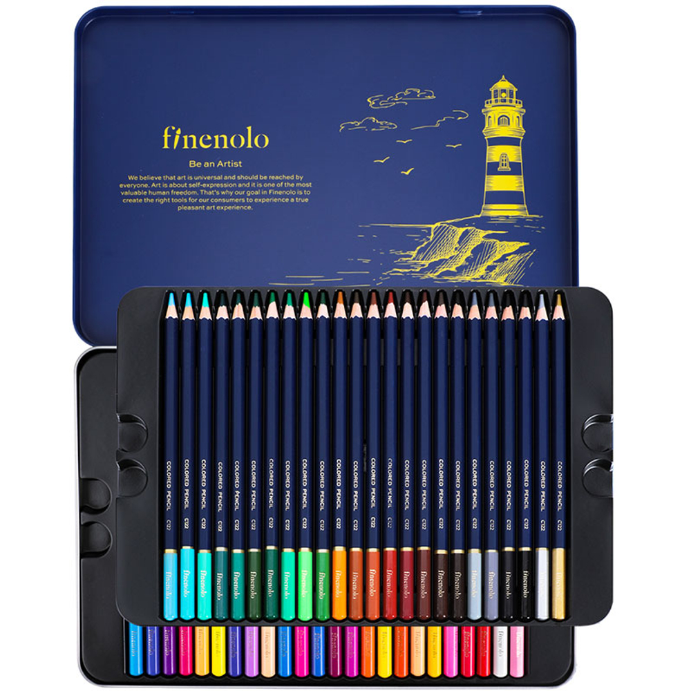 Карандаши цветные Deli "Finenolo", 48 цветов, в метал. коробке