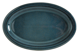 Блюдо овальное 220*140 мм. Оушн Хало широкая полоска Bonna