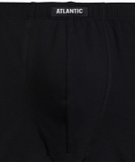 Мужские трусы шорты Atlantic, набор из 3 шт., хлопок, черные + серый меланж + темно-серый меланж, Basic 3BMH-007