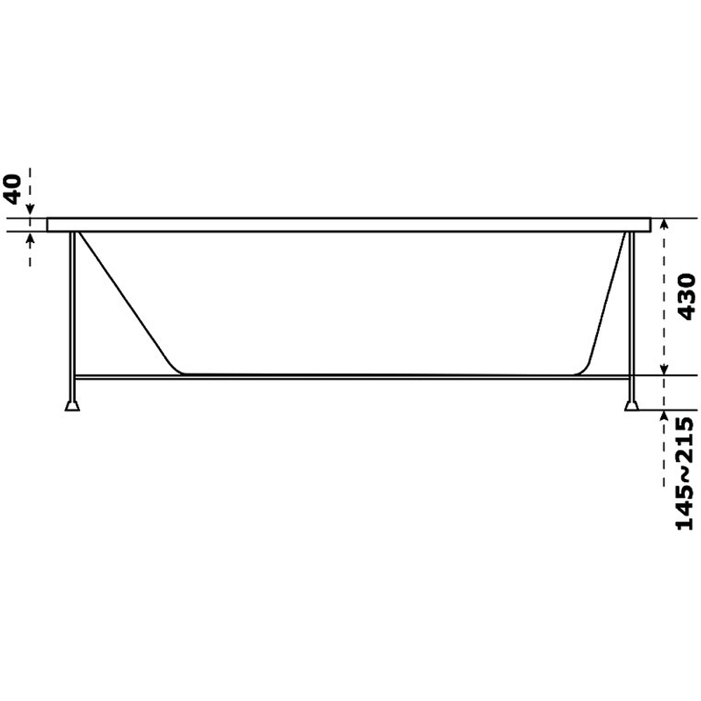 Акриловая ванна Bas (Бас) Нирвана 180х80, с каркасом