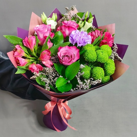 Авторский букет в яркой гамме