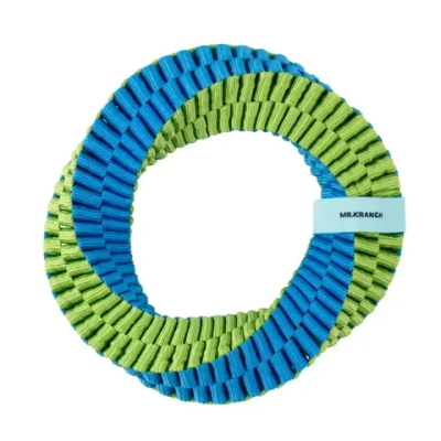 Mr.kranch игрушка для собак плетеное кольцо-спираль, диаметр 19 см, зеленая