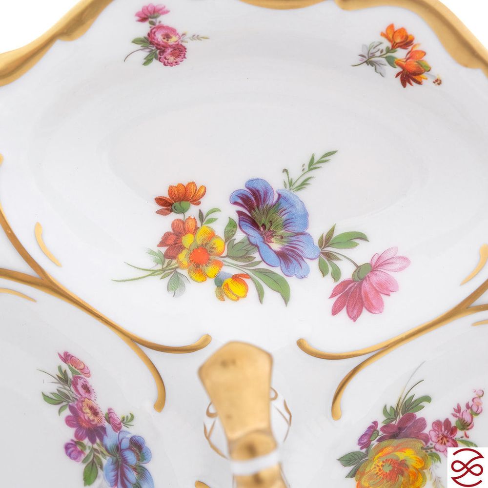 Менажница Queen's Crown Мейсенский букет 24см