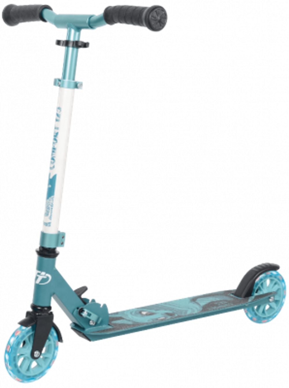 Самокат TECH TEAM COMFORT 125R 2021 бело-голубой