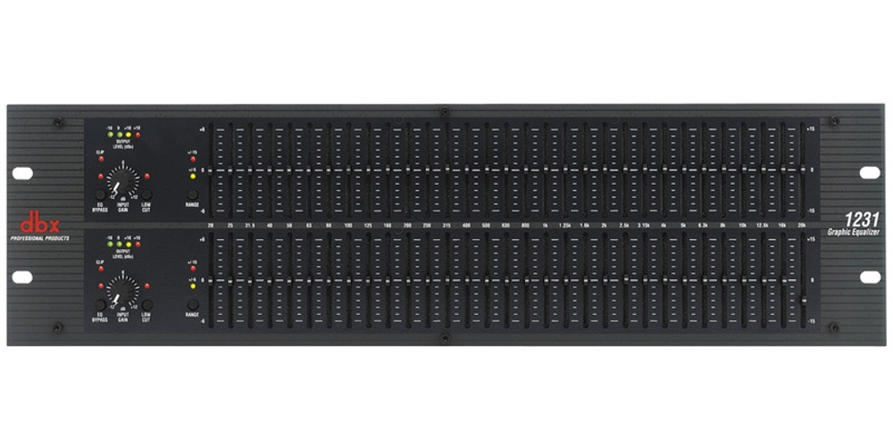dbx 1231 - двухканальный,31-ти полосный графический эквалайзер, 1/3 октавный
