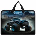 Папка на молнии с ручками ЮНЛАНДИЯ А4, 1 отделение, пластик, ширина 45 мм, "Space driver", 273360