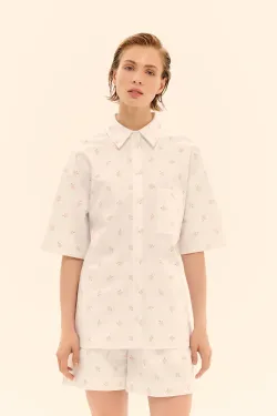 Шорты с цветочным принтом ((Soft Skill)), белые