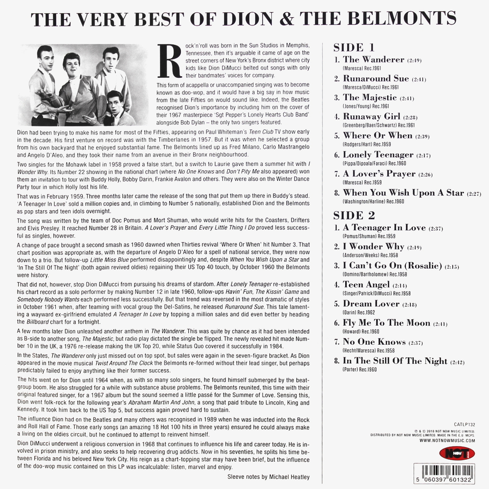 Dion & The Belmonts / The Very Best Of Dion & The Belmonts (LP)
