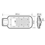 Светильник светодиодный PSL 07 80Вт 5000К IP65 AC180-260 уличный ДКУ Pro JazzWay 5041073