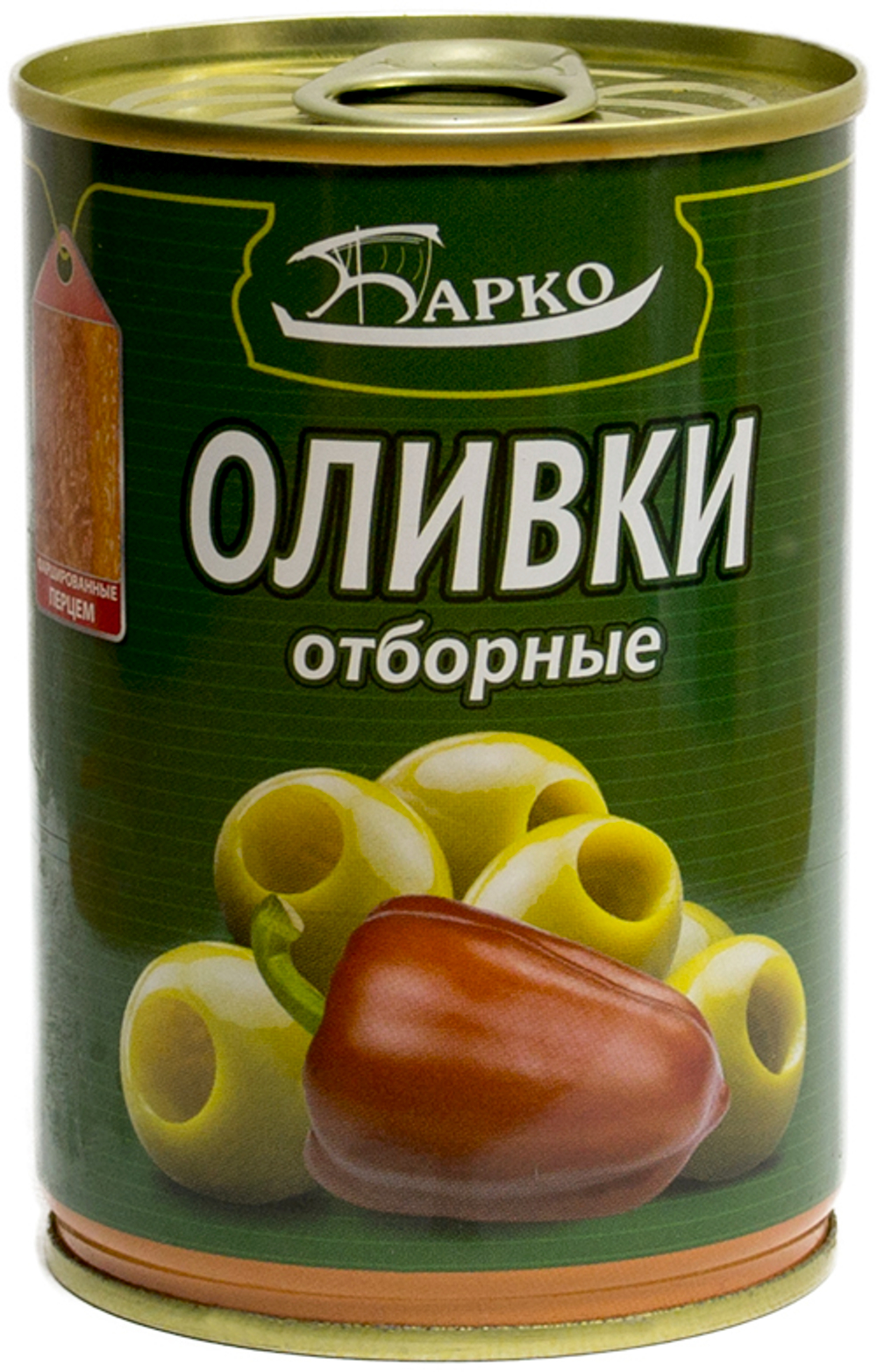 оливки БАРКО фаршированные ПЕРЕЦ 280гр ж/б (1х12)