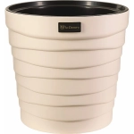 Кашпо для цветов пластиковое 7,5л d-27,1см «Бархан» Кремовый