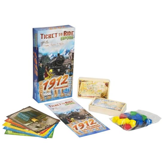 Настольная игра Ticket to Ride. Европа 1912 (новые компоненты)