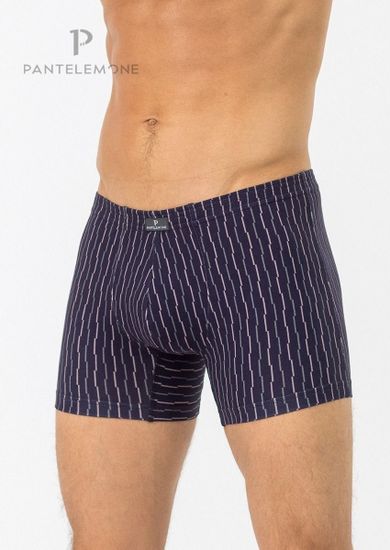 Трусы мужские боксеры удлинённые Pantelemone PMHL-1322, полоса темно-синяя