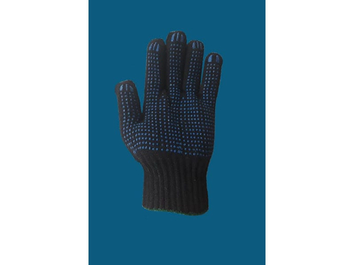 Перчатки х/б 6 нитей ПВХ Точка Черные (10шт/уп)(300шт/меш)