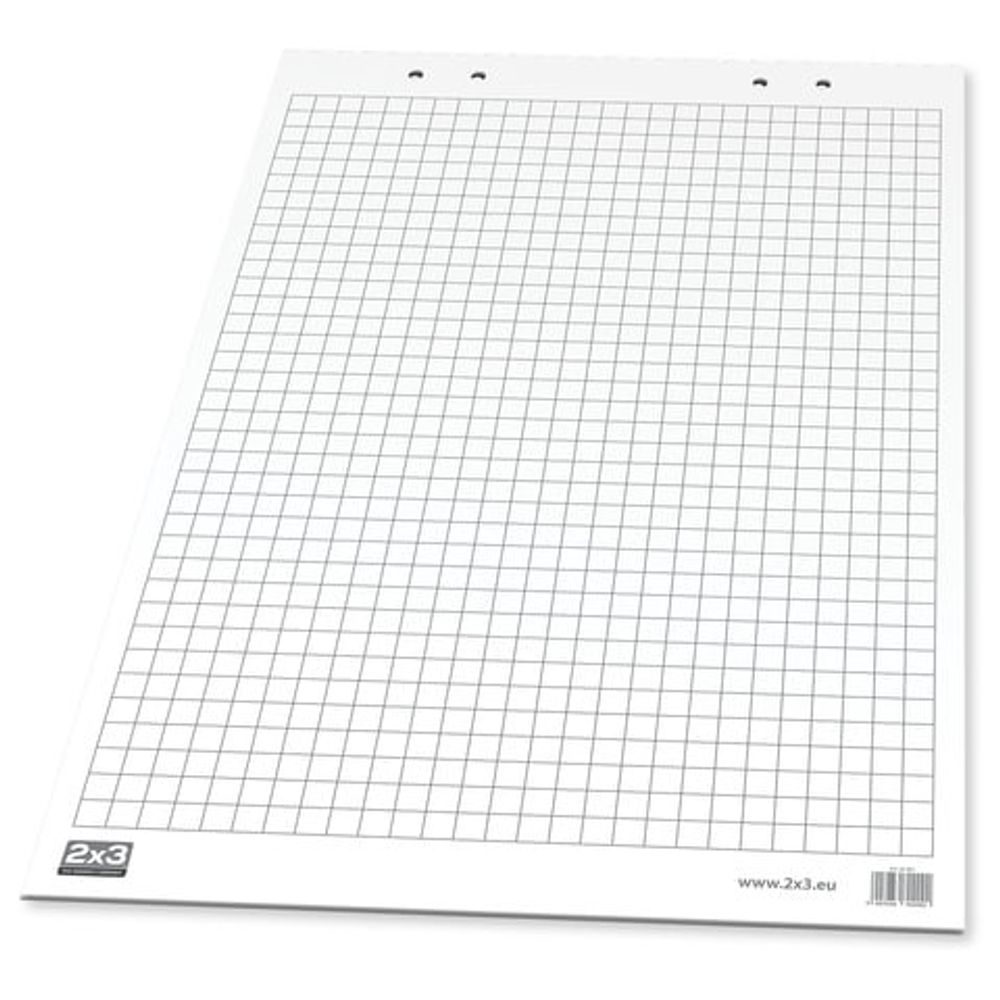 Блокнот для флипчарта "2х3" ("Дважды три", Польша), 30 листов, клетка, 58х83 см, B01