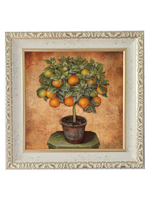 Картина на стену для интерьера на холсте в раме 28*28 см "Фруктовый сад"