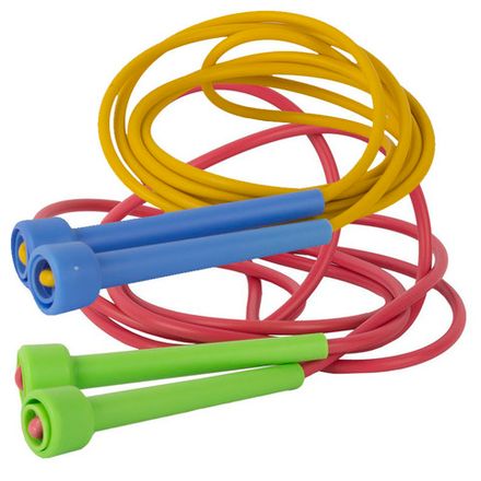 Скакалка, MR-Sk3.20/У978, 3,2м, d 5мм, рез.пластикат, пластик. ручки, мультиколор