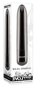 Черная вибропуля Real Simple - 10 см. (Цвет: черный)