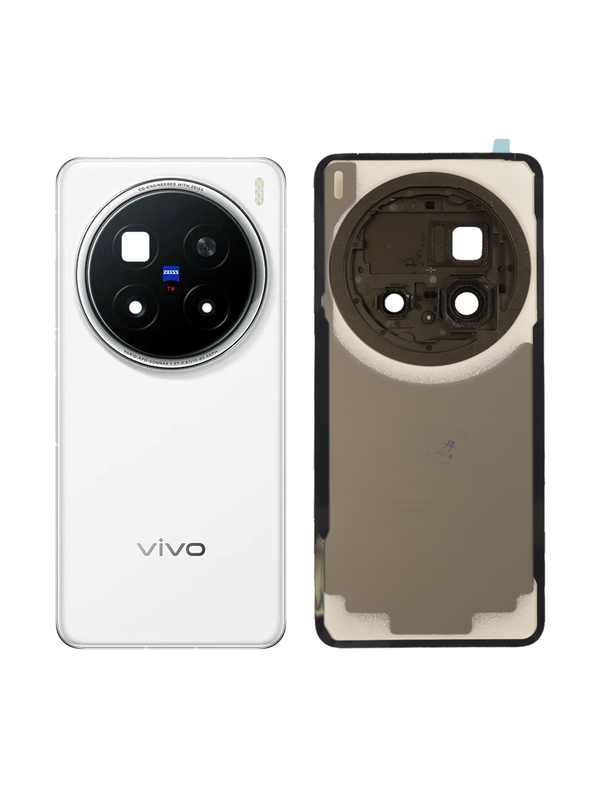 Задняя крышка для Vivo X200 Pro белая (White) со стеклом камеры