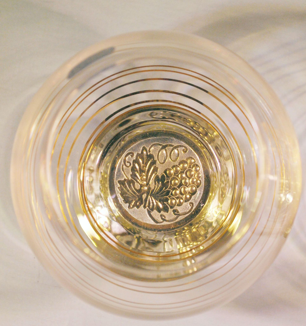 Бокал для коньяка "Виноград" №1 (Златоуст) в подарочном футляре