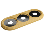 Рамка 3х -местная пластиковая для ретро электрики МЕЗОНИН "Усадьба" GE30703-01 / 3-х постовая / Коричневый