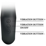 Перезаряжаемый вибратор изогнутой формы "Carina" с клиторальным стимулятором (Цвет: черный)