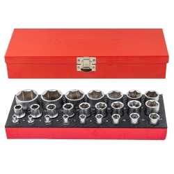 Головки 1/4'', 1/2'', набор 25пр. (6гр.) FORCEKRAFT FK-50121G