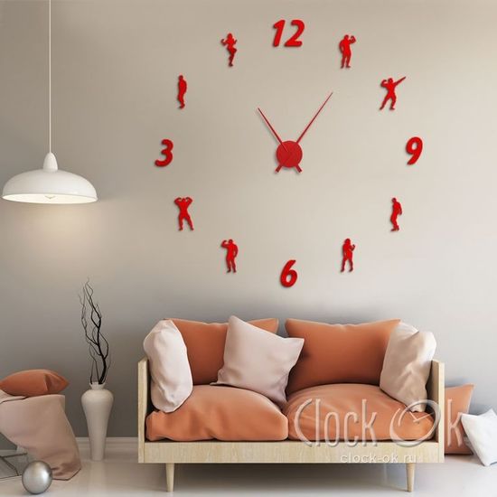 Настенные 3D часы Fitness