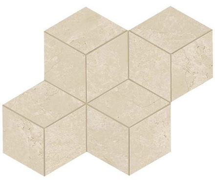 Мозаика Керамогранит Marvel Stone Cream Prestige Mosaico Esag. LAPP.
