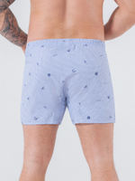 Трусы мужские боксеры синий мелкая клетка