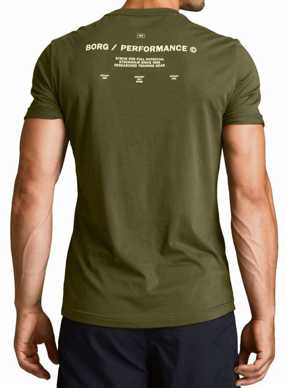 Футболка мужская теннисная Björn Borg Training Tee STHLM M - ivy green