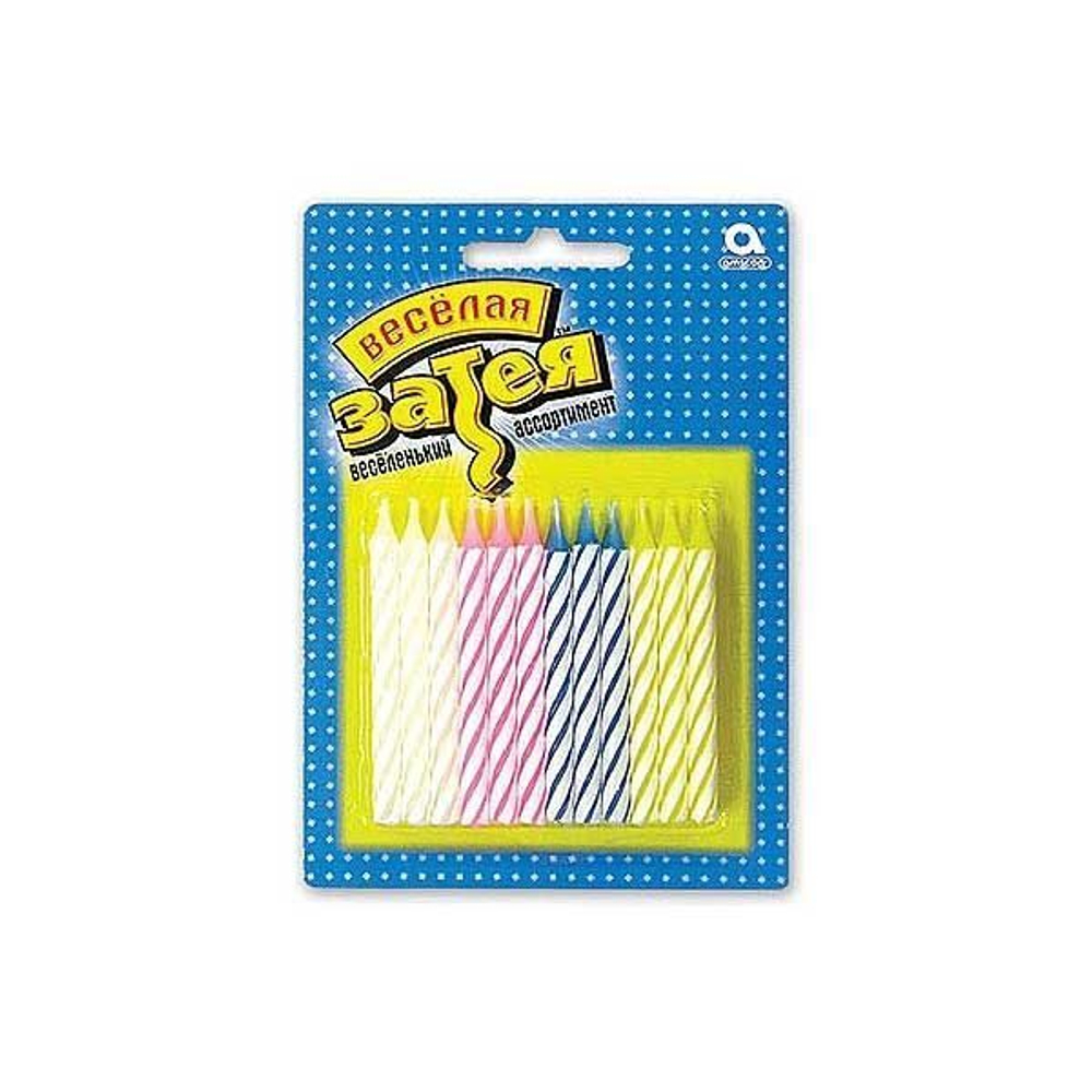 Свечи для торта ассорти, 24 шт