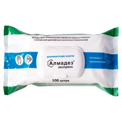 Алмадез-Экспресс салфетки влажные 160x135 мм 100 шт флоу-пак