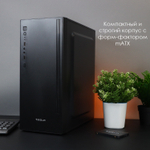 Корпус TESLA 3203BM, Без БП, ATX, чёрный, 2xUSB2 (TSL-3203-BM)