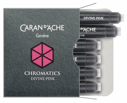 Картриджи - Carandache, розовый 6 шт.