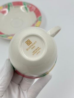 Чайная пара с розовой каймой Givenchy by Yamaka