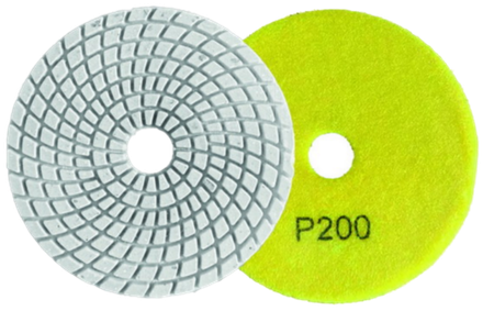 Алмазный гибкий шлифовальный круг 100мм, Р200, мокрое шлифование Вихрь