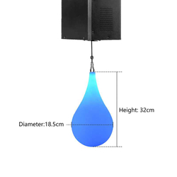 Kinetic Led Drop H320×D185 мм — кинетическая световая капля RGBW с одной лебёдкой