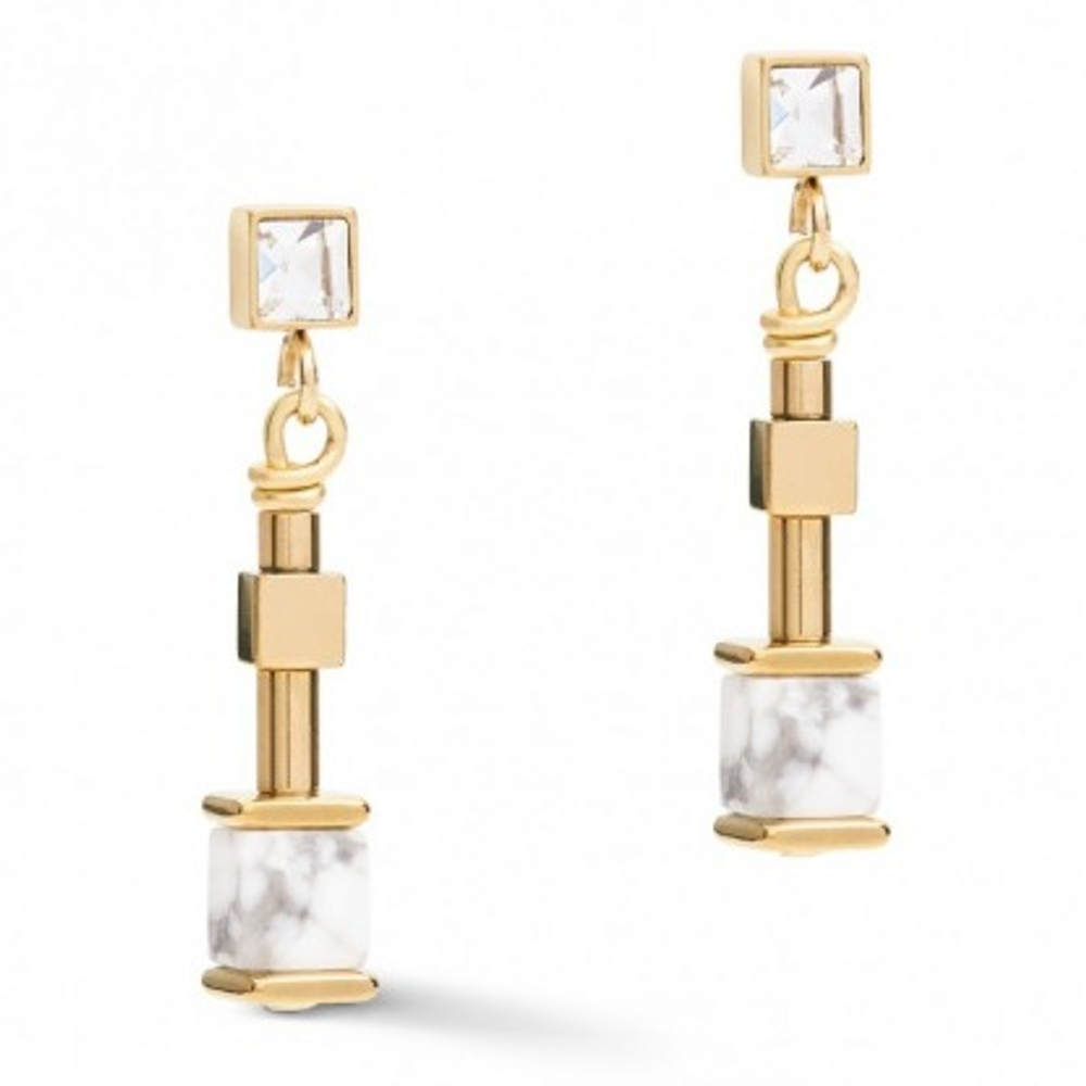 Серьги Coeur de Lion White 5055/21-1400 цвет белый, золотой