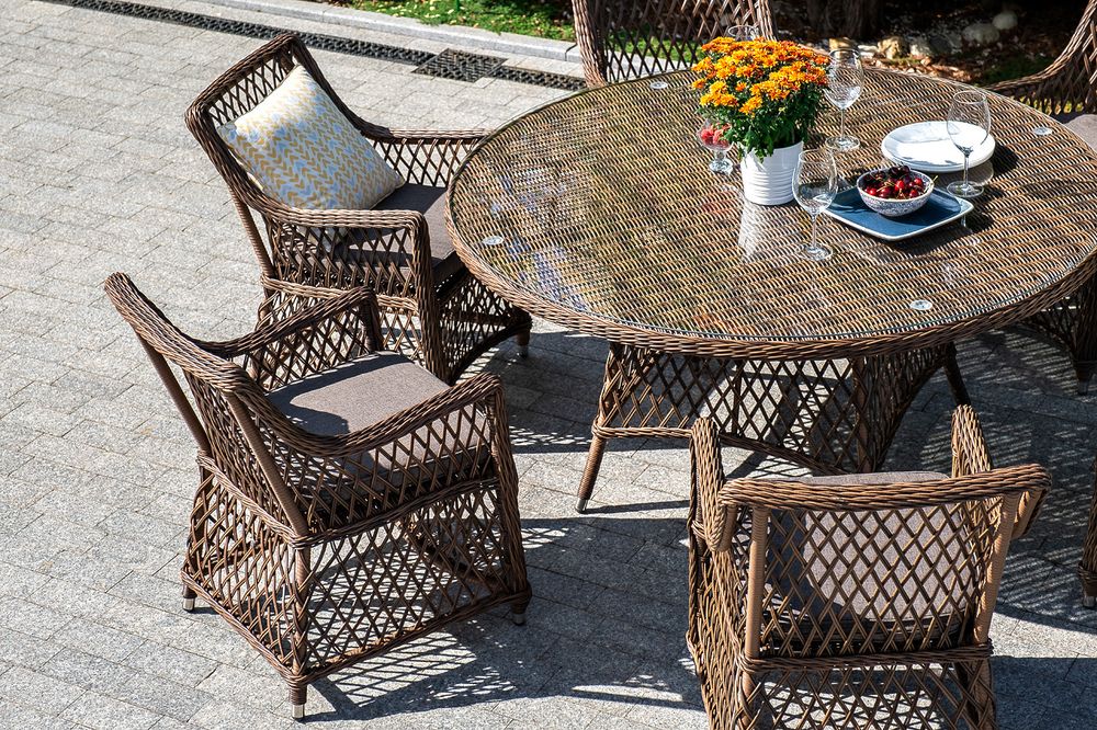 "Латте" плетеное кресло из искусственного ротанга, цвет коричневый