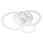 Потолочный светодиодный светильник 85Вт, 6134Лм, 3000-6000К, Ra>80,  плавная регулировка мощности, изменение цветовой температуры, ночник,  металл/акрил, белый